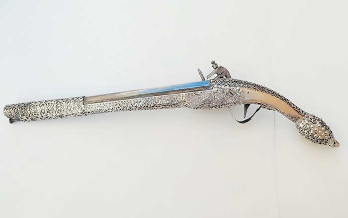 Πιστόλα Κουκουνάρα ασημένια 53cm  Φωτογραφία 5