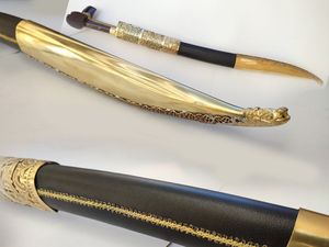 Γιαταγάνι Σκαλιστά Ένθετα Ατσάλι (72cm yatagan) Φωτογραφία 3