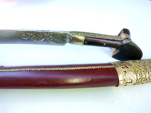 Γιαταγάνι Σκαλιστά Ένθετα Χάλυβας (72cm yatagan) Φωτογραφία 6