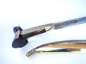 Γιαταγάνι Σκαλιστά Ένθετα Χάλυβας (72cm yatagan) Φωτογραφία 4