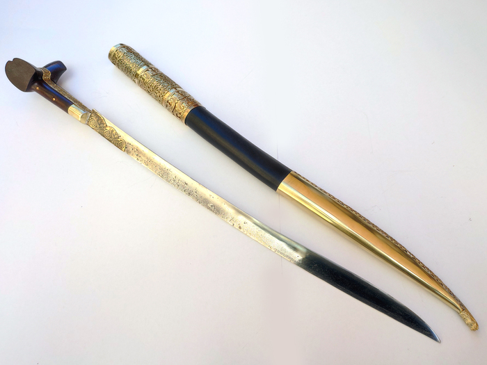 Γιαταγάνι Σκαλιστά Ένθετα Ατσάλι (72cm yatagan) Φωτογραφία 2