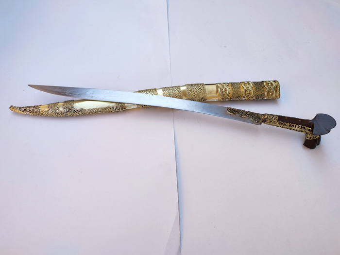 Γιαταγάνι Σκαλιστά Ένθετα Χάλυβας (72cm yatagan) Φωτογραφία 7