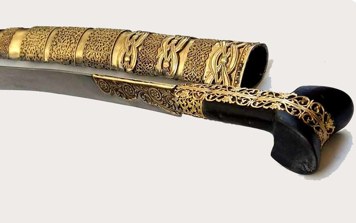 Γιαταγάνι Σκαλιστά Ένθετα Χάλυβας (72cm yatagan) Φωτογραφία 5