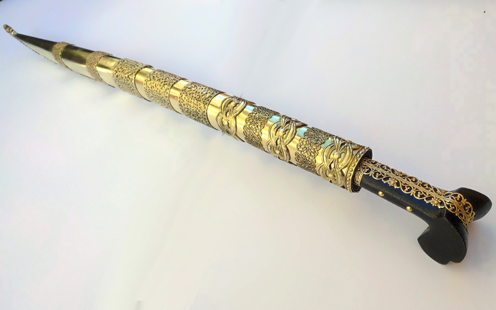 Γιαταγάνι Σκαλιστά Ένθετα Χάλυβας (72cm yatagan) Φωτογραφία 4