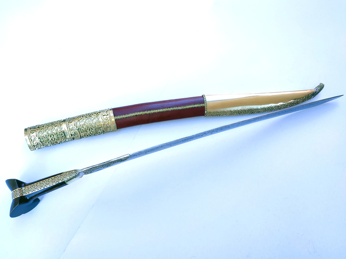 Γιαταγάνι Σκαλιστά Ένθετα Χάλυβας (72cm yatagan) Φωτογραφία 2