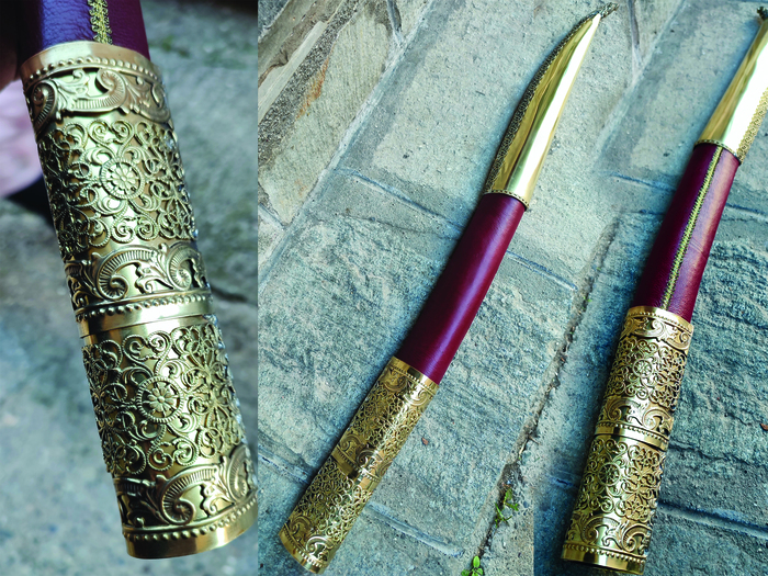 Γιαταγάνι Σκαλιστά Ένθετα Χάλυβας (72cm yatagan) Φωτογραφία 3