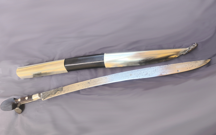 Γιαταγάνι Ασημένιο χάλυβας (72cm yatagan) Φωτογραφία 2