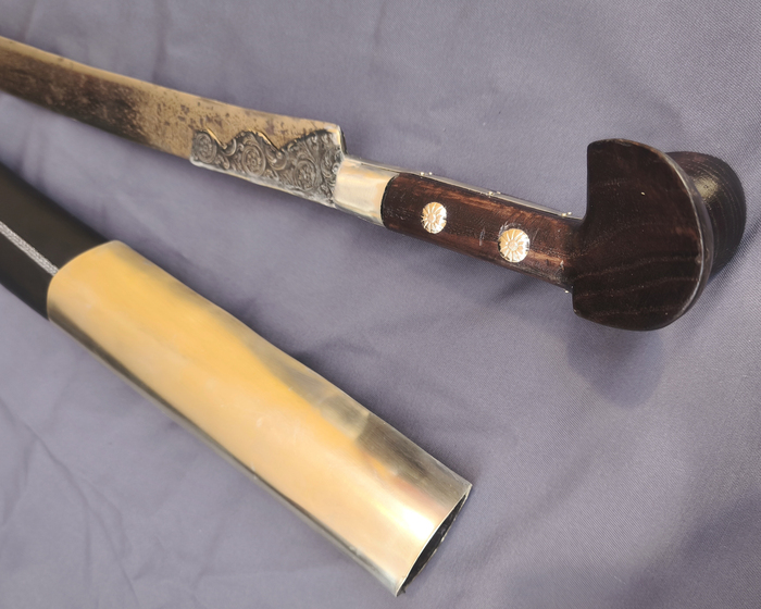 Γιαταγάνι Ασημένιο χάλυβας (72cm yatagan) Φωτογραφία 3