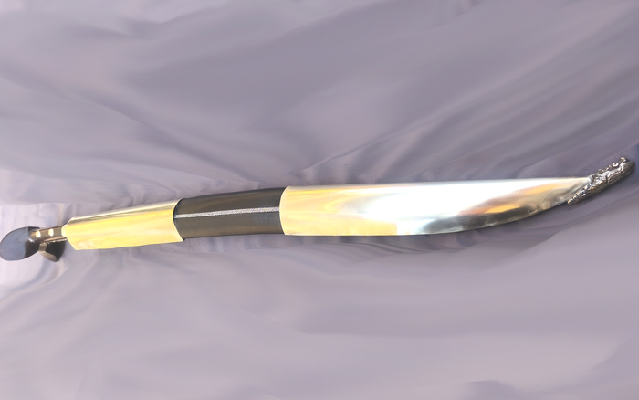 Γιαταγάνι Ασημένιο χάλυβας (72cm yatagan) Φωτογραφία 4